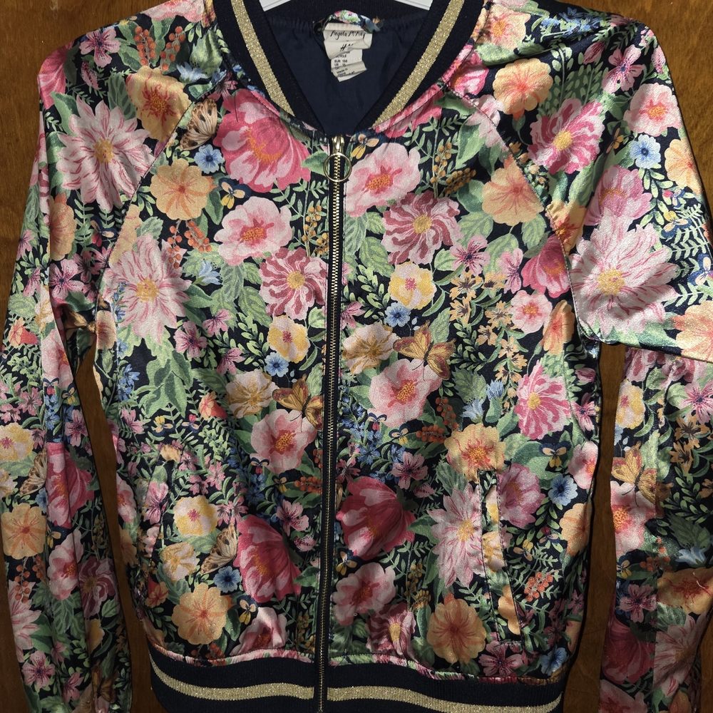 H&M Vibrant Floral Bomber Jacket - Picture 5 of 8
